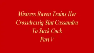 Mistress Raven Trains Cross-dressing Slut To Suck Cock Part 5