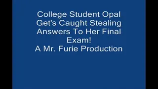 Student Opal Gets Caught Stealing The Answers To Her Finals Test By Professor Furie! Large File