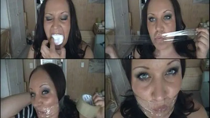 Intense Clear Tape Wrap Gag