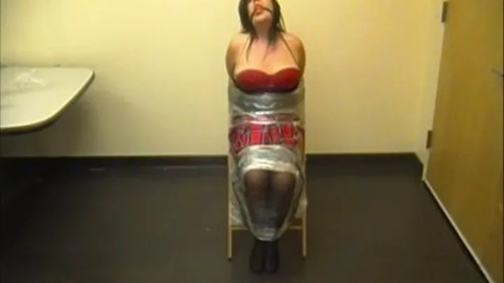 Schoolgirl Gets Duct Taped and Shrinkwrapped