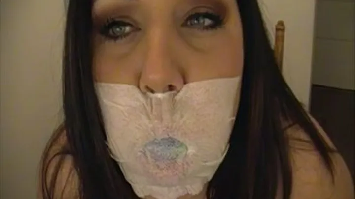 Intense Open Mouth Gags With Fixomull Tape