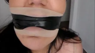 Electrical Tape Wrap and Stocking Cleave Gag