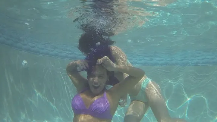 Megan Jones and Morgan Del Ray Tickle Underwater