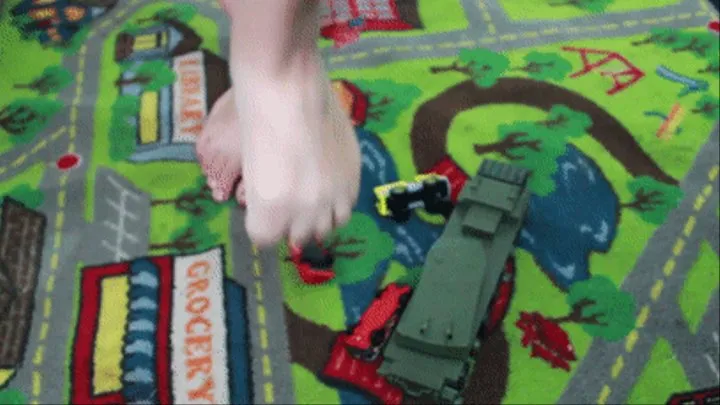 Lana Stomps on Car Toys (Giantess Car Toy Crush) Part 2