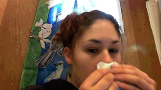 Me Blowing My Nose Again with Sinus Troubles