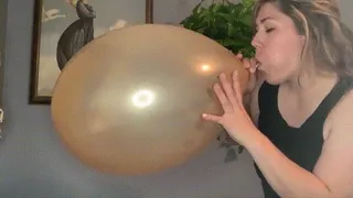 Lana Blowing Up Large Balloon Until Pops Challenge