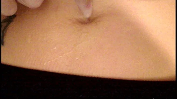 Playing with cum in my sexy belly button