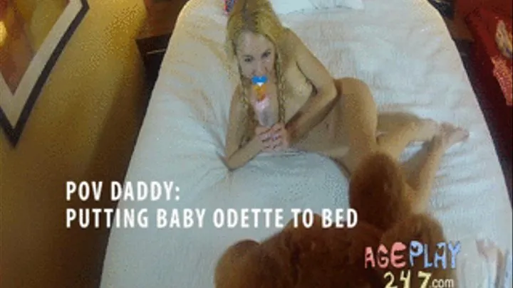 POV: getting Little Odette diapered for bed