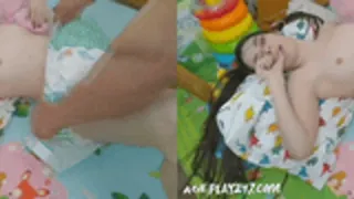 Diapers in 3D! Draven helps Ziva have extra Cummies in diapers