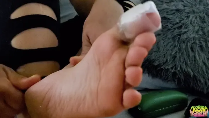 FEET of MILF LATINA STRIPPER Melissa - "Off Comes the Other Sock"