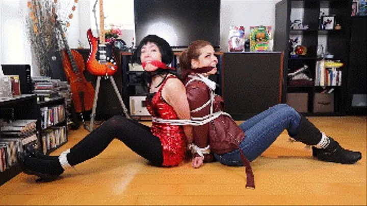 Cosplayers of Evil! Mina and Khrystal are ready for a cosplay party but they end up tied and gagged instead!