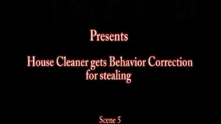 Hot little House Cleaner caned hard for stealing Clip 4