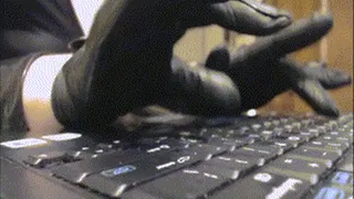 Typing In Leather Gloves