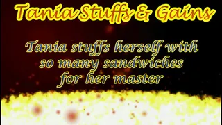 Clip #120b Tania Stuffs Herself With Sandwiches
