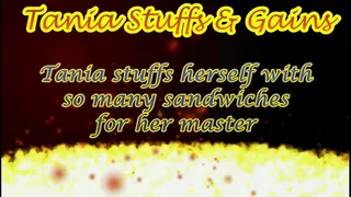 Clip #120a Tania Stuffs Herself With Sandwiches