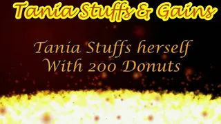 Clip #133b - Tania Stuffs Herself With 200 Donuts