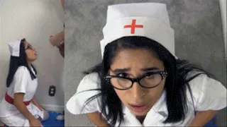 Head Nurse eRica throat fucks a cock and gets blasted with cum