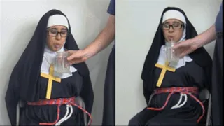 Nun eRica drinks the “seed of man” (cum jar) to cleanse her soul