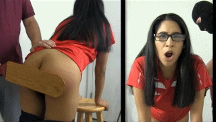 Soccer girl eRica gets spanked for being red carded to many times