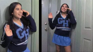 Cheerleader eRica gets fucked and fish hooked for calling the pizza guy a loser