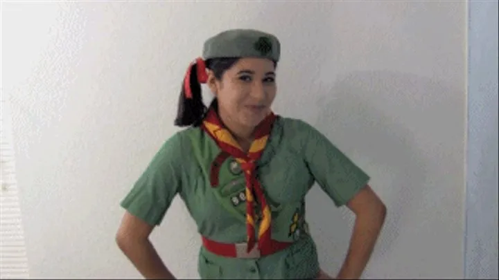 Girl Scout eRica earns her pussy juice merit badge