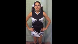 Cheerleader eRica asks for a donation, gets a spanking instead