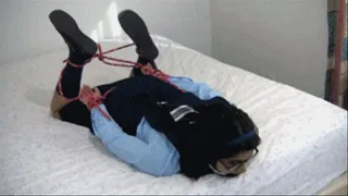 Imprisoned School Girl eRica is hogtied, gagged, groped, and has her pussy played with