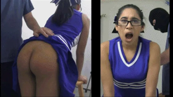 Cheerleader eRica loses her head cheerleading position and gets spanked for making accusations!