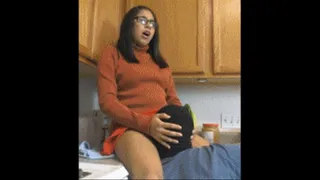 Velma offers up her cunt for dinner!