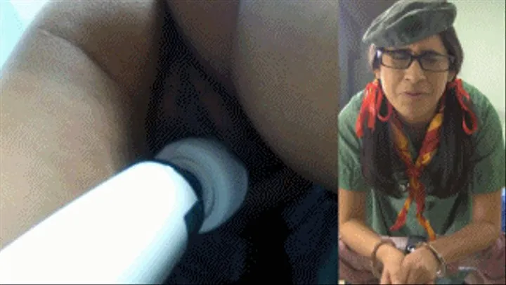 Girlscout eRica gets captured and teased with a Hitachi wand until she squirts girl scout juice all over!