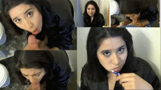 eRica needs some toothpaste! Uses cum to brush teeth!