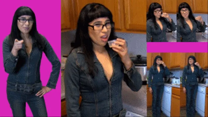 Foxy eRica drinks 4 batches of nasty defrosted cum for protein!