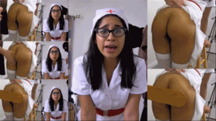 Sperm bank nurse eRica gets spanked for drinking all the sperm samples