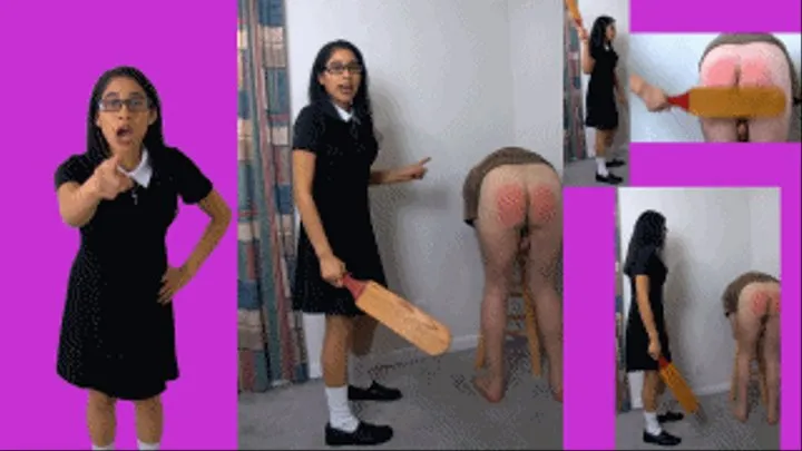 Church girl eRica paddles her boyfriend for masturbating!