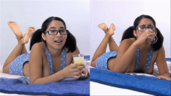 eRica drinks a glass of cum while telling you about what kind pervert you are!!