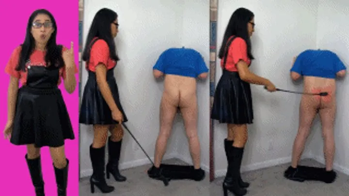 Math tutor eRica spanks her student with a riding crop for not studying