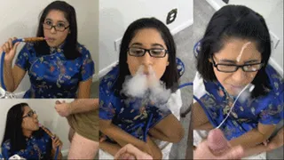 eRica smokes her hookah & gets blasted with cum