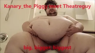 Kanari The Piggy meet Theatreguy, big, bigger, biggest