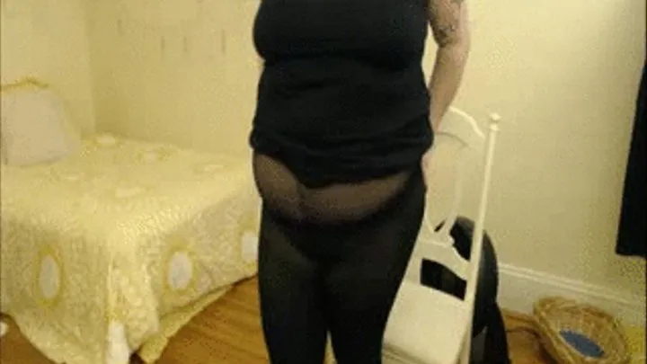 BBW Showing Off Pantyhose