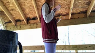 Smoking a Cigarette in Lularoe Leggings Ignore