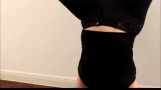 shaking ass upside down, on bed, all over. sexy vid.