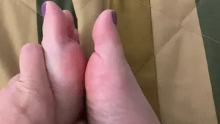 Marcy diamond just got a pedicure massaging feet