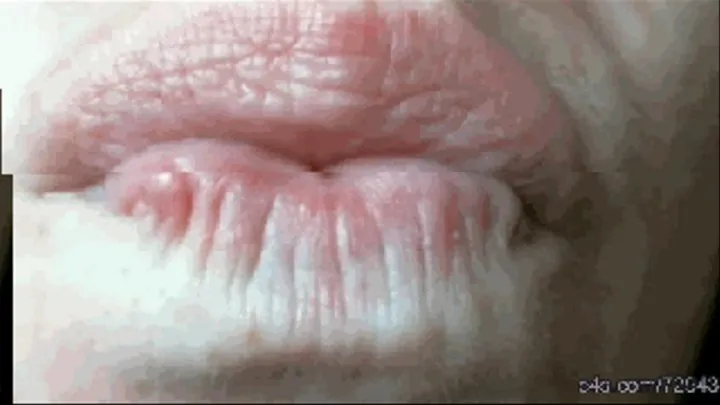 Lips and tongue close up