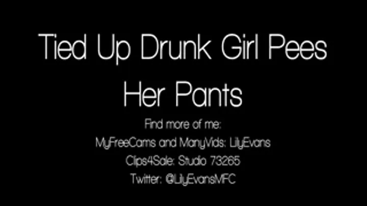 Tied Up Party Girl Pees Her Pants