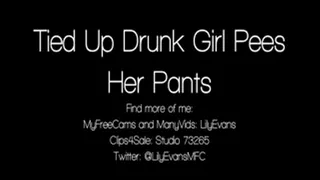 Tied Up Party Girl Pees Her Pants