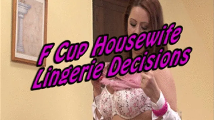 F Cup Housewife, Lingerie Decisions