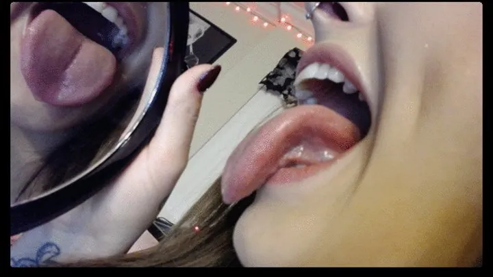 Tongue Stretching in the Mirror