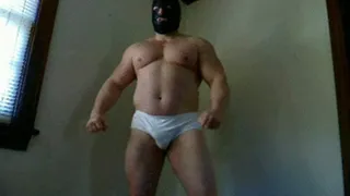 Wrestler Posing and Flexing Nude