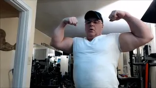 FlexBigMuscle After Great Arm Workout Pumped and Cum