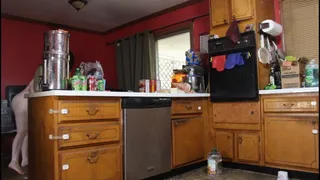 KITCHEN CLEANING NAKED PART 1